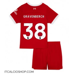 Liverpool Ryan Gravenberch #38 Prima Maglia Bambino 2023-24 Manica Corta (+ Pantaloni corti)